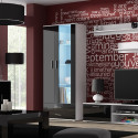 Cama display cabinet SOHO S6 2D2S white/black gloss