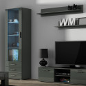 Cama display cabinet SOHO S1 grey/grey gloss