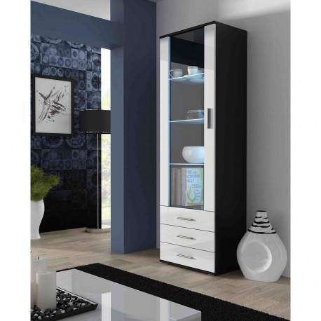 Cama display cabinet SOHO S1 black/white gloss