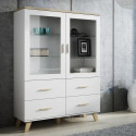 Cama display cabinet LOTTA 2D4D white + sonoma oak