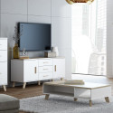 Cama display cabinet LOTTA 2D4D white + sonoma oak