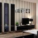 Cama Glass-case VIGO '180' 180/40/30 white/black gloss
