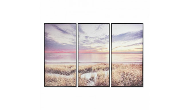 3 attēlu komplekts DKD Home Decor Vidusjūra Saule (120 x 2,8 x 80 cm)