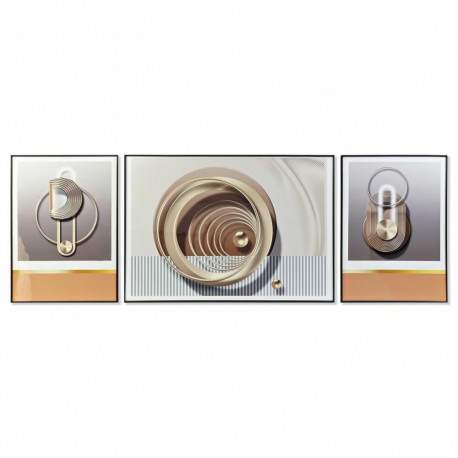 3 maali komplekt DKD Home Decor Abstraktne (200 x 3 x 70 cm)