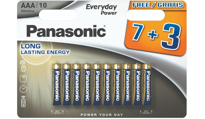 Panasonic Everyday Power батарейка LR03EPS/10BW (7+3)