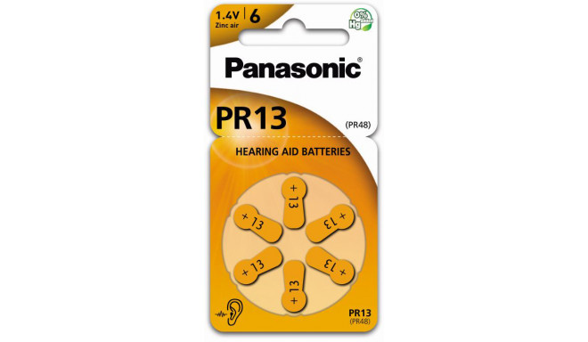 Panasonic hearing aid battery PR13L/6DC
