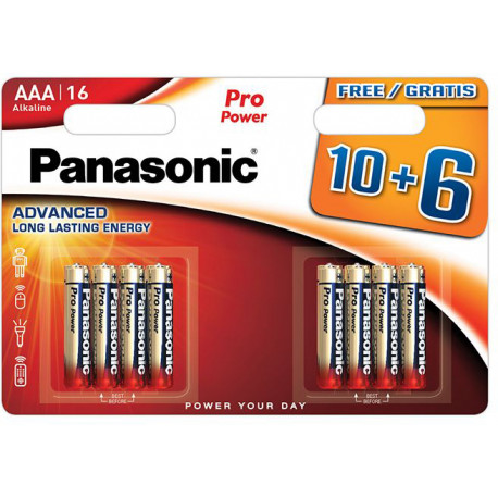 Panasonic Pro Power battery LR03PPG/16B 10+6pcs