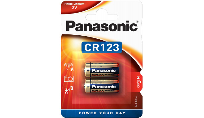 Panasonic baterija CR123AL/2B