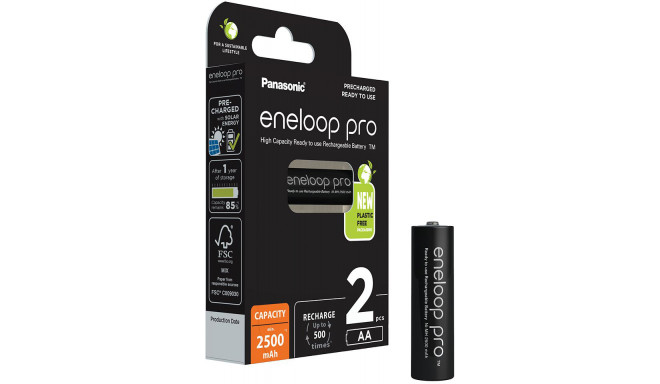 Panasonic eneloop rechargeable battery Pro AA 2500 2BP