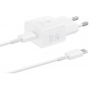 Samsung EP-T2510XWEGEU 25W reisilaadija USB-C + USB-C kaabel 1M valge