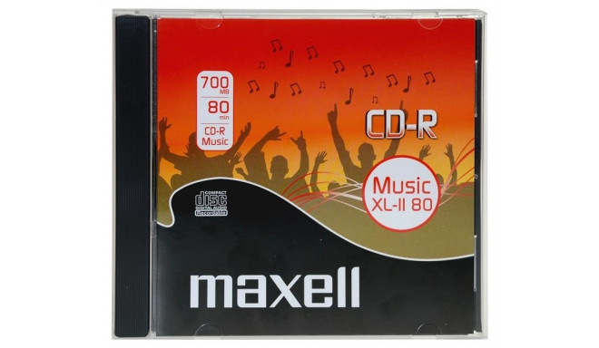 MAXELL CD-R 700MB MUSIC XL-II 80 MIN JEWEL CASE*10 624880.00.CN