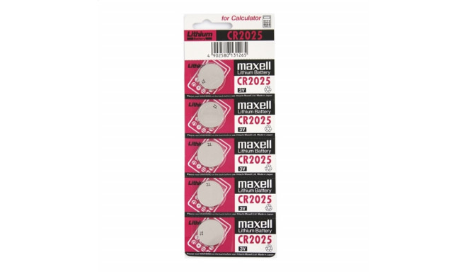 MAXELL BATTERY CR2025 BLISTER*5