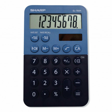 SHARP CALCULATOR DESKTOP EL760RBBL BLUE