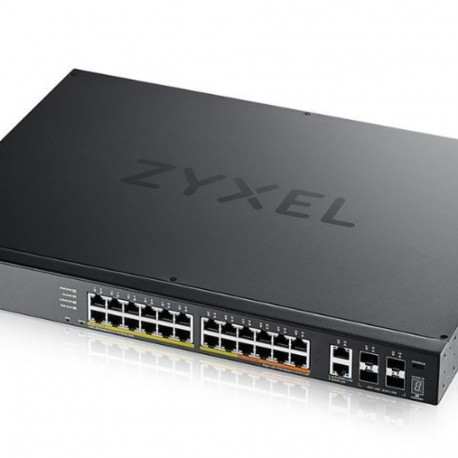 Juurdepääsu lüliti XGS2220-30HP-EU0101F L3 24 ports PoE, 10GbE RJ-45, 4 ports 10GbE SFP+