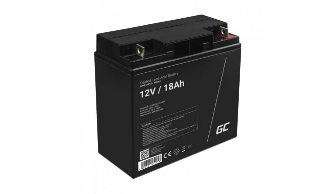 Green Cell AGM09 tööstuslik laetav aku suletud plii-happe (VRLA) 18000 mAh 12 V