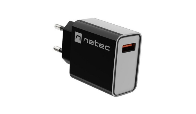 NATEC SEINALAADIMISE ADAPTER RIBERA USB-A 18W MUST