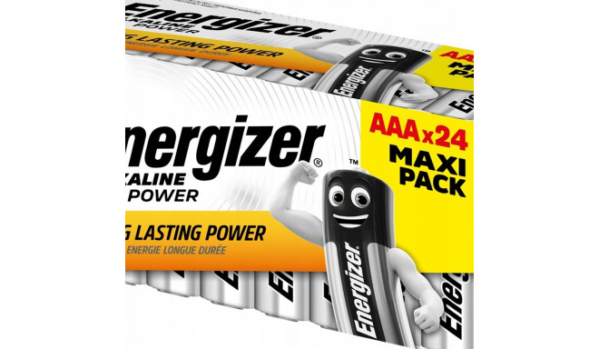 ENERGIZER BATTERIES ALKALINE POWER AAA LR03 MAXI PACK 24 PIECES NEW