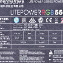 Thermaltake toiteplokk Litepower RGB 550W 24-pin