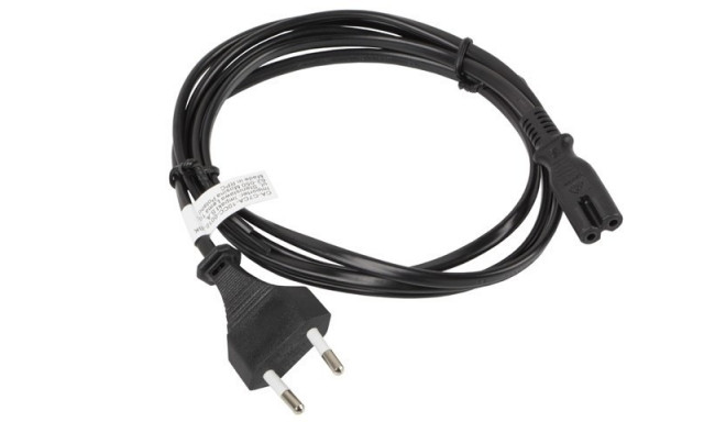 Lanberg CA-C7CA-10CC-0018-BK toitekaabel must 1.8 m C7 pistik CEE7/16