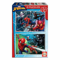 2 Pužļu Komplekts   Spiderman Hero         100 Daudzums 40 x 28 cm