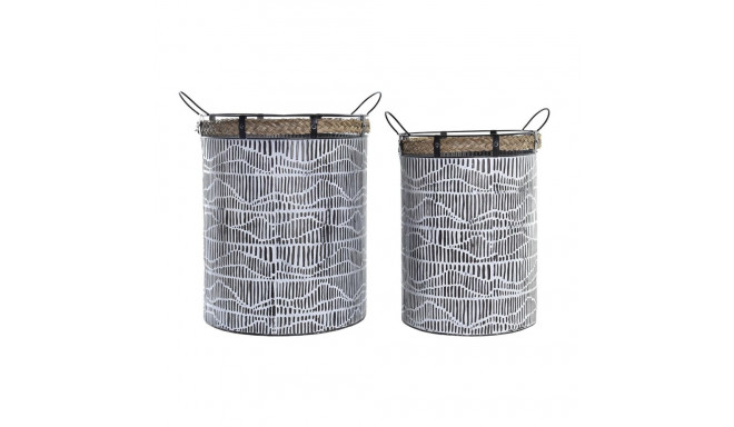 Basket set DKD Home Decor Rope Iron (52 x 42 x 58 cm)