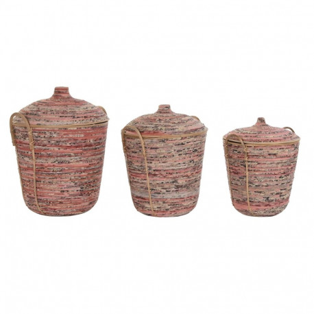 Korvikomplekt DKD Home Decor Virsik Naturaalne (3 Tükid, osad) (3 Ühikut)