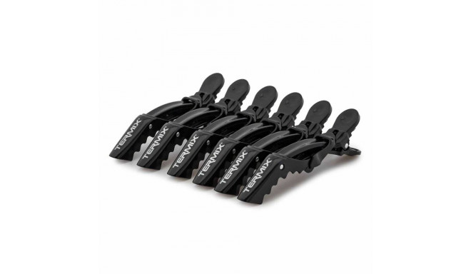 Hair clips Termix Black (6 uds)