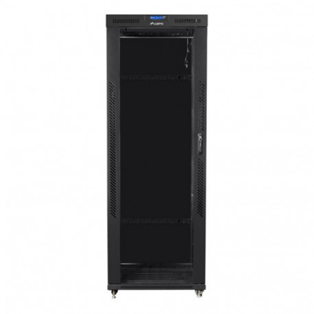 Serverikapp 19 42U 800x1000 klaasuks LCD osadena, must