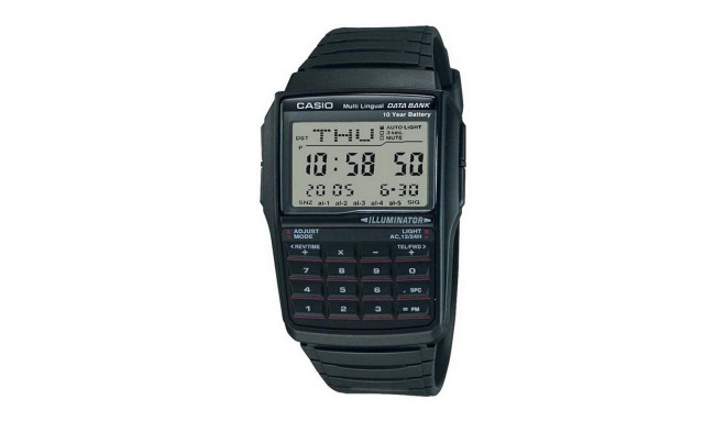 Мужские часы Casio DATABANK CALCULATOR Чёрный Серый