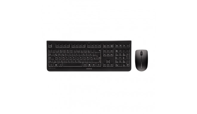 Klaviatuur ja Juhtmevaba Hiir Cherry JD-0710ES-2 Must Hispaaniakeelne Qwerty