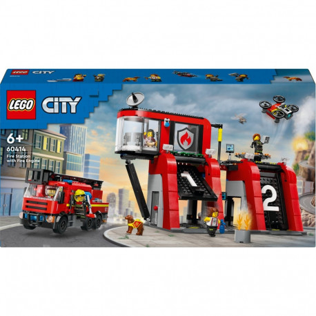 "LEGO City Feuerwehrstation mit Drehleiterfahrzeug 60414"