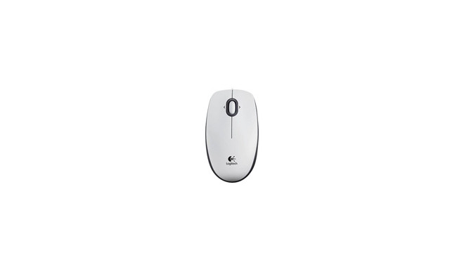 LOGITECH B100 hiir parema- ja vasakukäelistele optiline 3 nupuga juhtmega USB valge