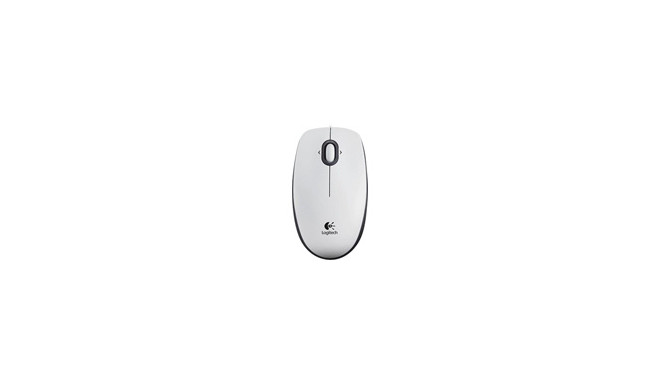 LOGITECH B100 Mouse right and left-handed optical 3 buttons wired USB white