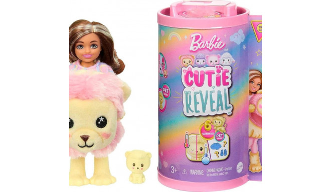 Barbie® Cutie Reveal Nunnu T-särgiga Chelsea nukk lõvi