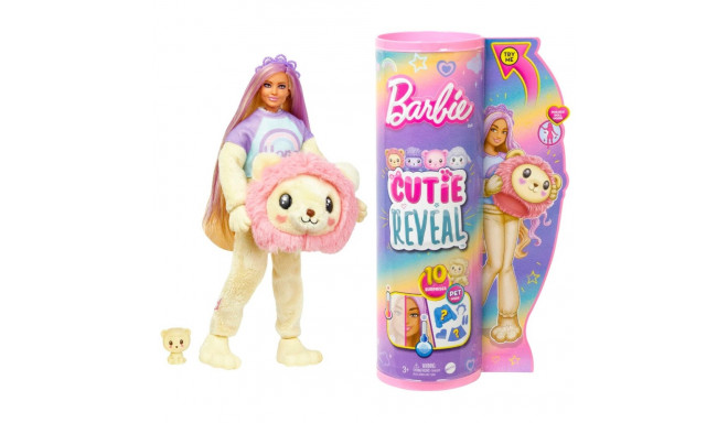 Barbie® Cutie Reveal T-särgiga nukk lõvi