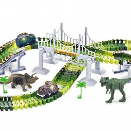 Dinosauruse autorada heli ja valgusega, 157 osa