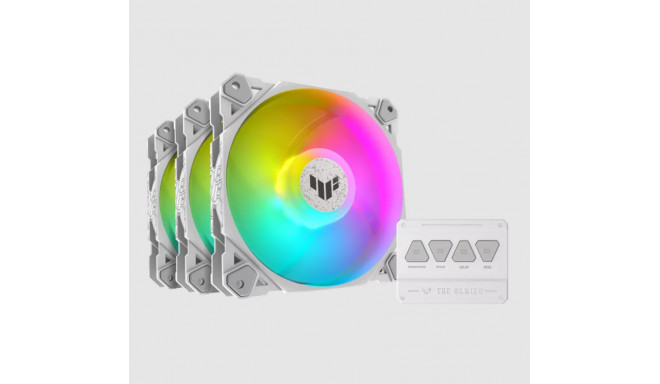 ASUS TUF Gaming TF120 ARGB case fan White Edition 3IN1 (white, pack of 3, incl. ARGB controller)