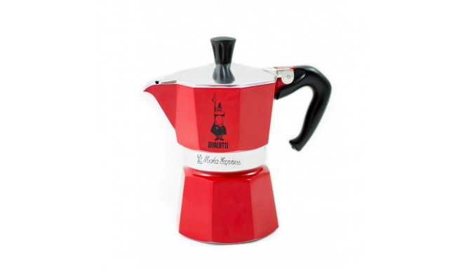 Bialetti Moka Express Stovetop Espresso Maker red 6 cups