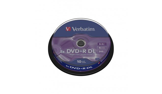 VERBATIM DVD+R 8,5GB 8X DOUBLE LAYER CAKE*10 43666