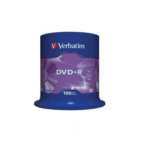 VERBATIM DVD+R 4,7GB 16X CAKE*100 43551