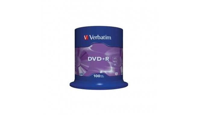 VERBATIM DVD+R 4,7GB 16X CAKE*100 43551