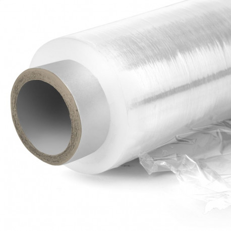 STRETCH WRAP FILM 23my/500mm, transparent, 1,5kg. ( Foil 1 kg, sleeve 500gr.)