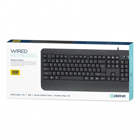 KEYBOARD PLATINET KEYBOARD K110 US BLACK