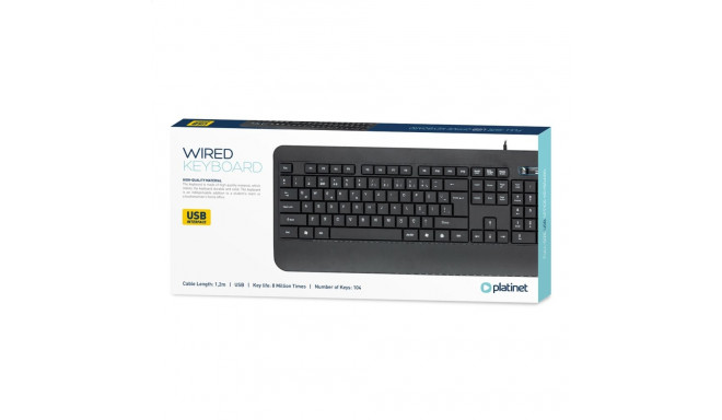 KEYBOARD PLATINET KEYBOARD K110 US BLACK