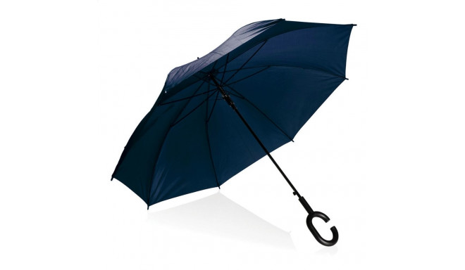 PLATINET UMBRELLA C HANDLE SEMI AUTO POLYESTER BLUE