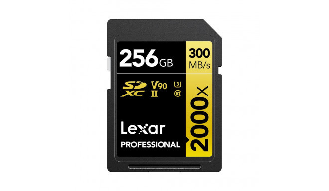 LEXAR SDXC PRO 2000X UHS-II U3 R300/W260 (V90) 256GB