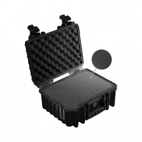 BW Outdoor Cases kaitsekohver Type 3000 eellõigatud sisuga, must
