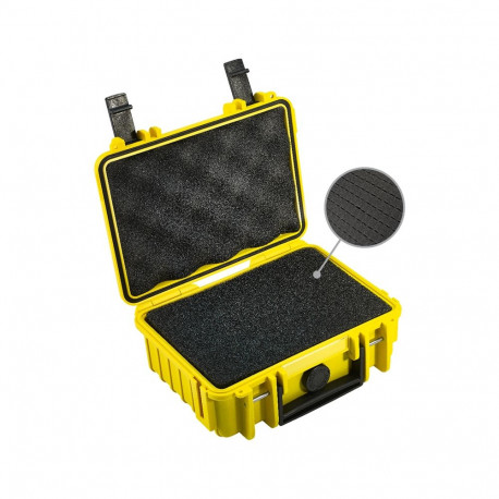 BW kaitsekohver Type 500 eel-lõigatud sisupehmendusega, kollane