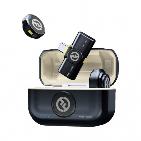 Hollyland wireless microphone Lark M2 Lavalier USB-C Duo, shine charcoal