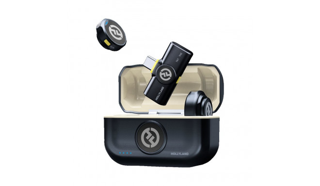 Hollyland wireless microphone Lark M2 Lavalier USB-C Duo, shine charcoal